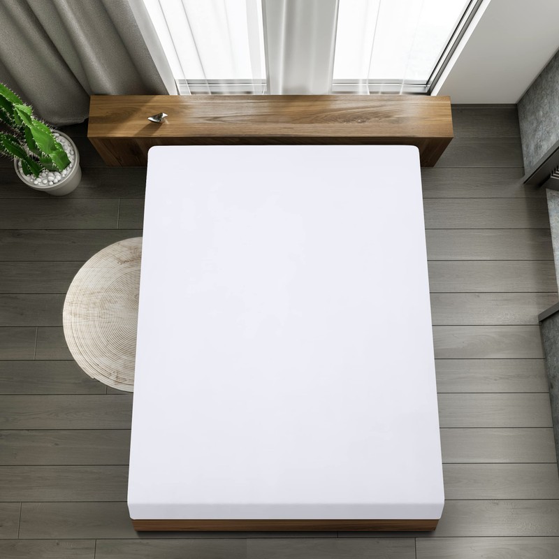 Utopia Bedding Fitted Sheet Single, White - Deep Pocket 14