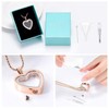 Glass Cremation Jewelry Necklace for Ashes Heart Memorial Lockets for