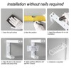 60cm Bathroom Wall Mounted Storage Shelf Punch Free Wall Mounted