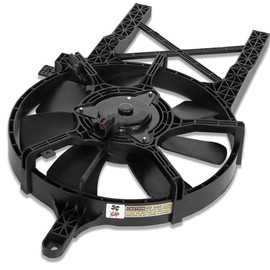 Auto Dynasty NI3120102 OE Style AC Condenser Cooling Fan Assembly Compatible with Frontier Xterra 2.5L 4.0L 05-18