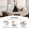 POIUBLE Leather Tissue Box Holder Gold and Green Eucalyptus Leaf