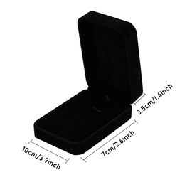 HUIMALL 2 PCS Necklace Box,Black Pendant Box Chain Gift Box Velvet Boxes Jewelry Gift Boxes Necklace Display Box Necklace Case Pendant Gift Box for Wedding Engagement Necklaces Jewellery Gift
