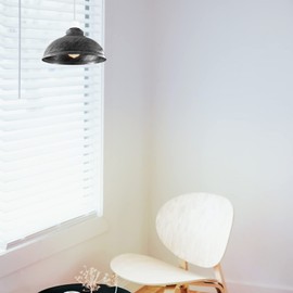 LEDSone Industrial Pendant Ceiling Light Shade,29cm Retro Kitchen Pendant Ceiling Lights Vintage Metal Loft Bar Hanging Chandelier Lighting Rustic Pendant Lamp Shade (Brushed Silver, Pack-1)