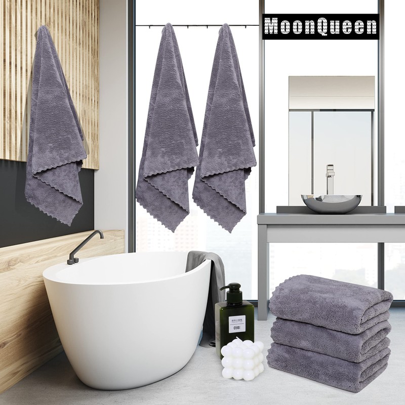 MOONQUEEN 2 Pack Premium Bath Towel Set - Quick Drying
