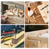 sourcing map 0.31"x2.36"(8x60mm) Wooden Dowel Pin Wood Kiln Dried Fluted