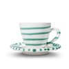 Gmundner Keramik Manufaktur 0100STES01SET Grüngeflammt Espresso for you Gourmet,