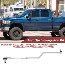 INFINAUTO No.3932317/5011849AB/3915103/3915104 Throttle Linkage Rod Kit for Dodge for Ram 2500 3500 1994-1998 for Cummins P7100 P-Pumps Accelerator Linkage Rod Assembly