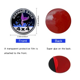 2 emblemas de coche con clasificación de sirena, 4 x 4 de metal, insignias redondas 3D de metal para automóvil, insignias de coche, calcomanías compatibles con Jeep Wrangler vehículos, camiones, SUV, RV