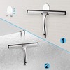 Ibergrif M34101 No Drilling Shower Squeegee with Hook, Bathroom Scraper