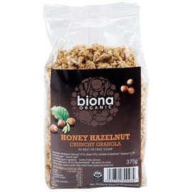 Biona Organic Honey Hazel Crunchy 375g x 12 (Pack of 12)