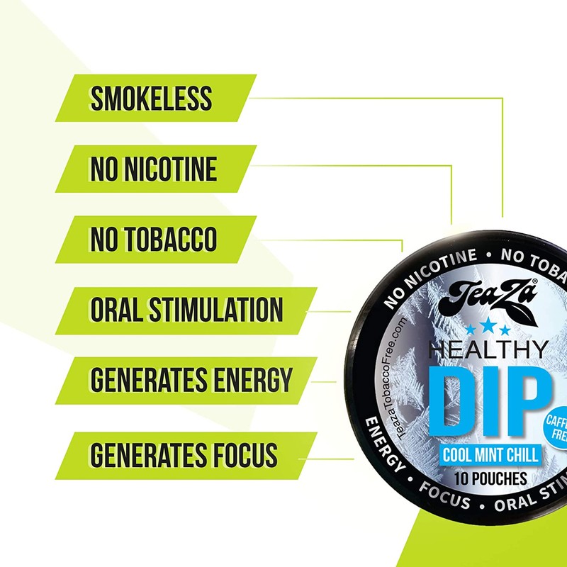 NEW Teaza Herbal Energy Pouch Mixed (4 pack) Peppermint-Tropical-Cool Mint