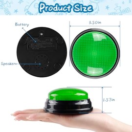 8-Pack Buzzers for Trivia Games, Family Feud Jeopardy Buzzer, Game Buzzers with Lights and Sound, Answer Buzzers for Classroom, Buzzer for Game Show, Quizzes Party and Trivia Nights