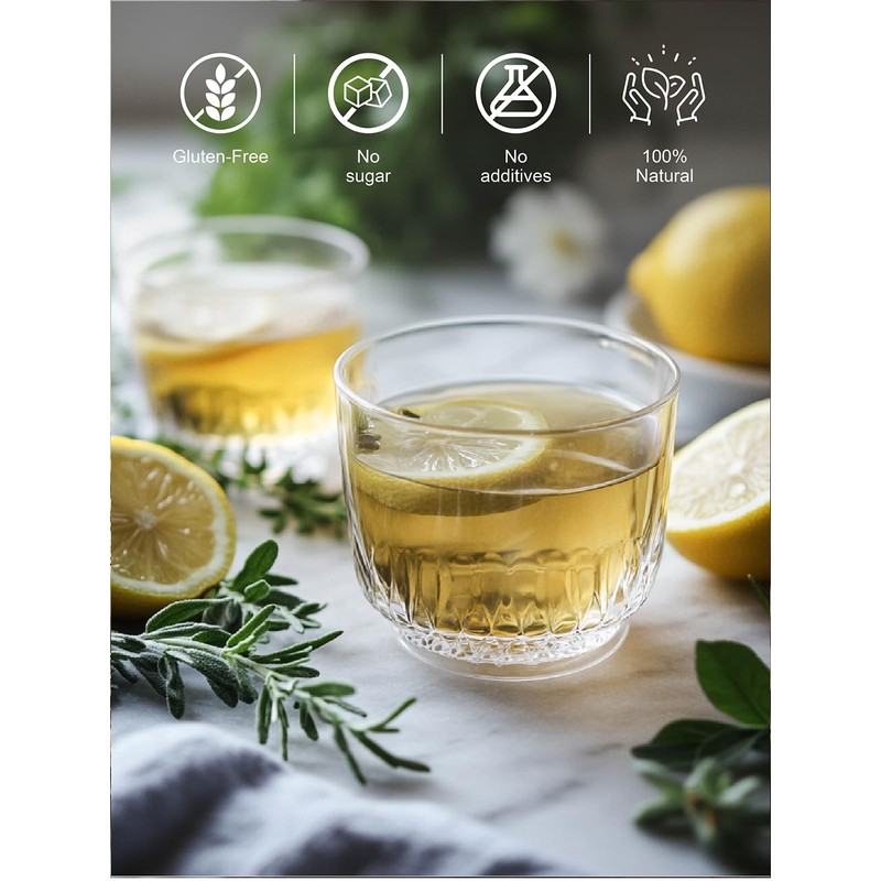 TeeLux TeeLux Lemon Ginger Herbal Tea, Refreshing Lemon with Spicy