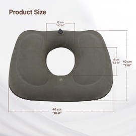 Hojalis Inflatable Orthopaedic Cushion, Seat Cushion, Inflatable Travel, Hemorrhoids Seat Cushion After Surgery, Inflatable Doughnut Cushion with Pump, for Bed Wounds, Leg Pain, Wheelchairs, Pregnant