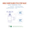 Everflow Supplies 74122-NL 1/2" Angle Short Globe Valve With Female