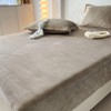 Luxurious Velvet Fitted Sheets，All-Season Milk Plush Bedding，15" Deep Pockets Mattress