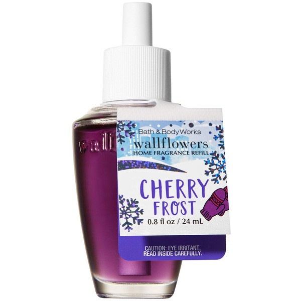 Bath and Body Works Cherry Frost Wallflowers Home Fragrance Refill 0.8 Fluid Ounce (2018 Holiday Edition)