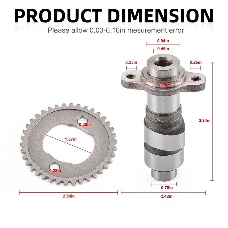 Camshaft & Cam Timing Chain w/Sprocket for Honda Fourtrax 300
