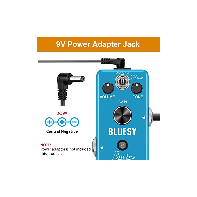 Rowin - Bluesy - Pedal de efecto de vacío vintage