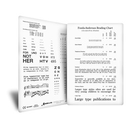 Good-Lite Co Fonda-Anderson Reading Card, Double-Sided Vision Test Card, 5.5 x 8 inches