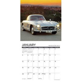Willow Creek Press Classic Cars Monthly Mini 2025 Wall Calendar (7" x 7")