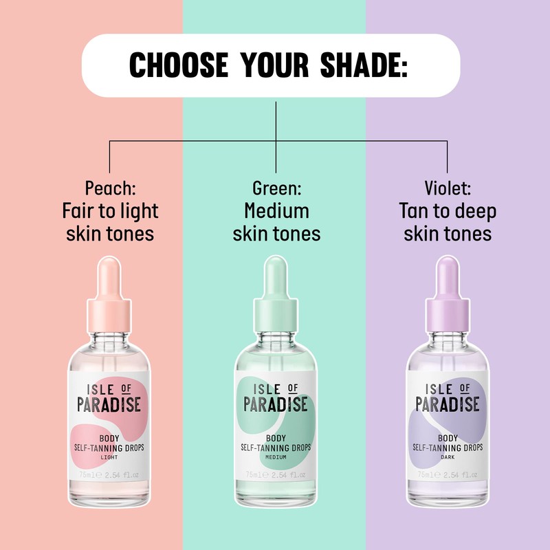 Isle of Paradise Self-Tanning Body Drops Dark 75ml