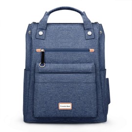 Pomelo Best Baby Diaper Bag Backpack, Large Capacity Multifunction Travel Pack with Waterproof Changing Pad, stroller hook, insulated bottle holder, utensil pocket, Dark Blue