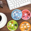 8PCS INVODA Weekly Pill Organizer 7 Compartment Rotating Pill Box