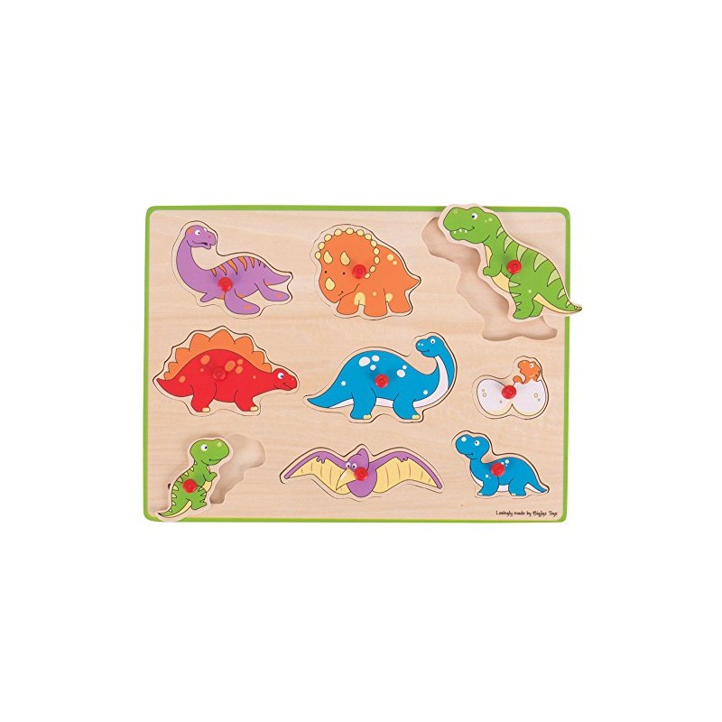 Bigjigs Toys Chunky Lift Out Puzzle - Dinosaurs