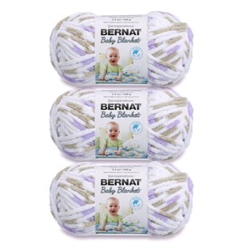 Bernat Manta para bebé Little Lilac Dove - 3 paquetes de 100 g - Poliéster - 6 súper voluminosos - 72 yardas - Tejer/ganchillo