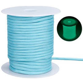 SOFPLATE 34 Yards/31m Polyester Paracord Camping Cord Glow in The Dark para Cord Parachute Spool Cords Luminous Survival Climbing Rope for Outdoor Hiking Beading Bracelets Lanyards DIY Crafts Project