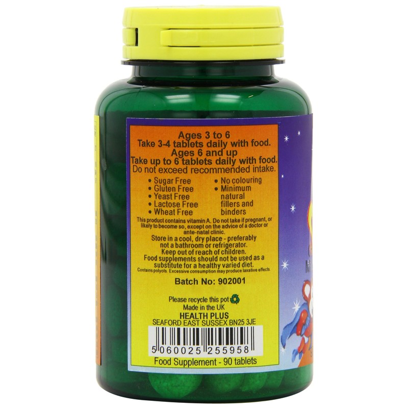 Health Plus Supermouse - Blackcurrant Flavour Children's Chewable Multivitamin Supplement