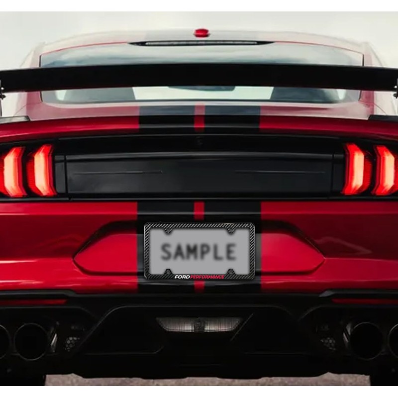 Ford Performance Genuine Carbon Fiber License Plate Frame with UV
