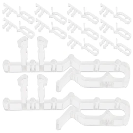 NOLITOY 12pcs Clear Hidden Valance Clips for Window Blinds Blind Repair Clips Lightweight Plastic Replacement Clips for Curtains Easy to Clean and Versatile for Home Use