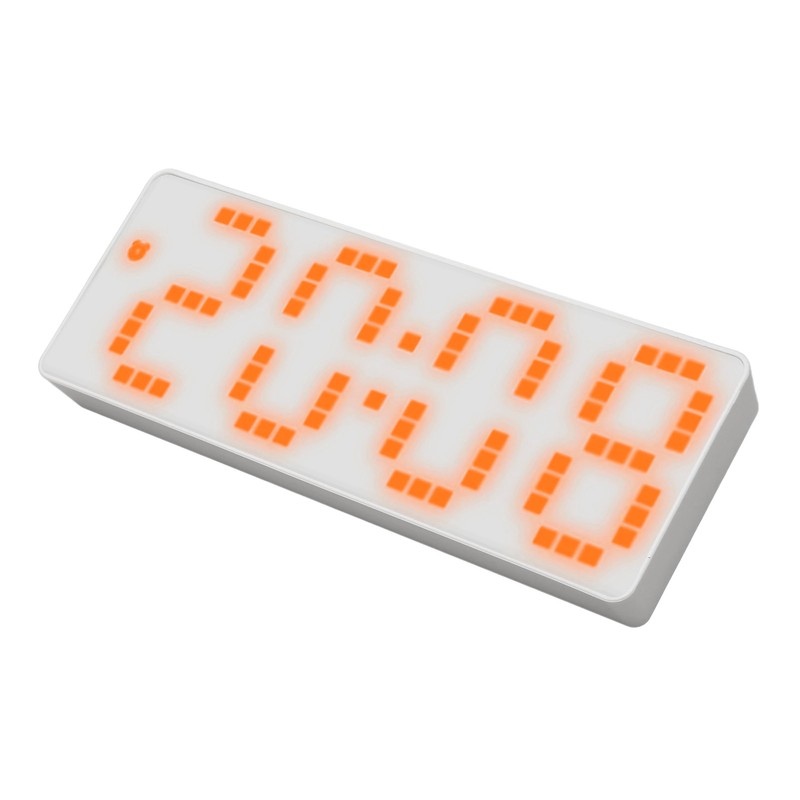Digital Alarm Clock 3 Levels Brightness Orange Number Desktop LED