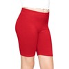 Stretch Is Comfort Girl'S Cotton Biker Shorts Red Medium