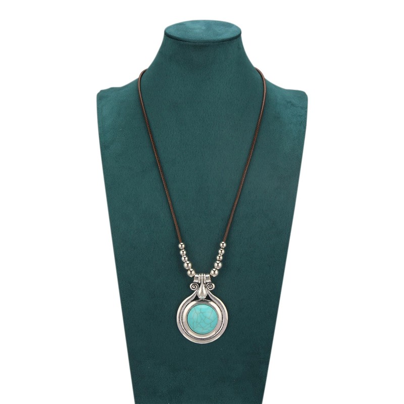 joymiao Chunky Necklace for Women Bohemian Long Leather Rope Necklace
