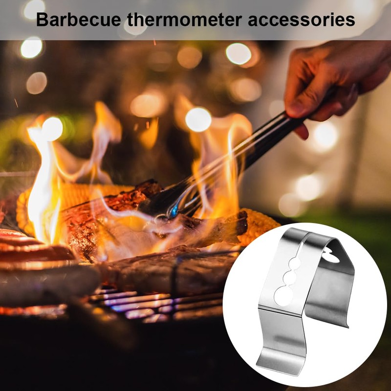 Thermometer Grill Holder, Thermometer Mounting Clip, 3 Holes Temperature Sensor