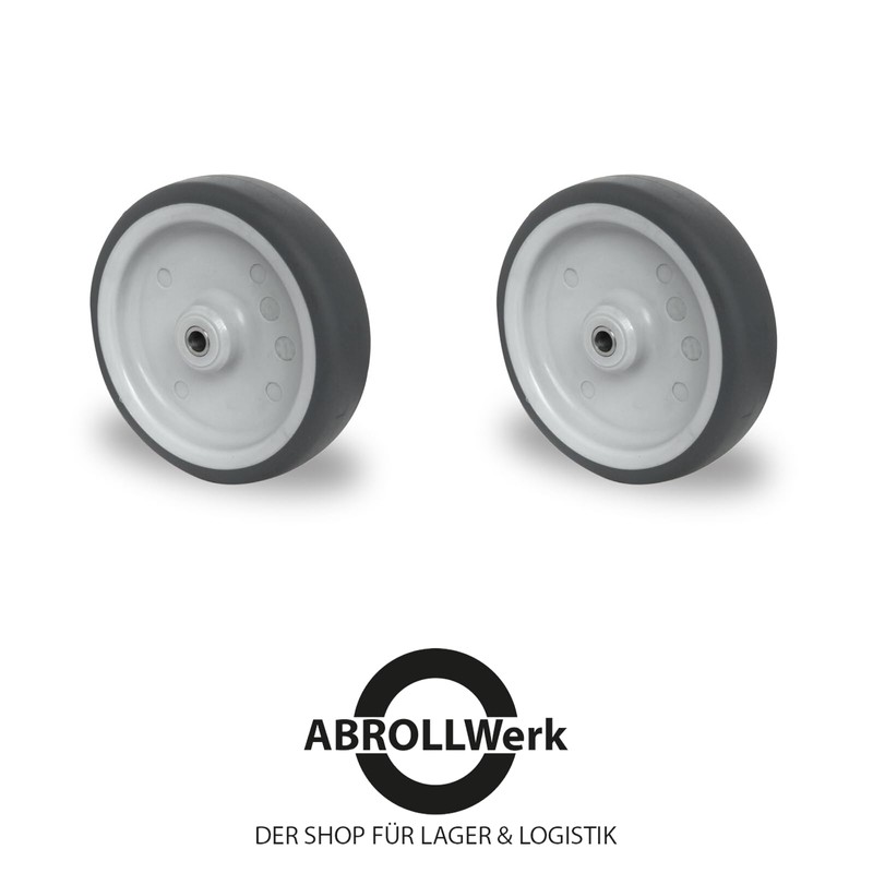 T.P.E. Flush-Mounted Wheel 125 mm Axle Apparator Roller Set of