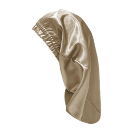 townssilk Silk Bonnet for Sleeping, 100% 22 Momme Mulberry Silk for Women, Luxurious, Breathable, Sits Secure Overnight & Pressure Free, Ideal for Long & Curly Hair - Caramel 80 cm