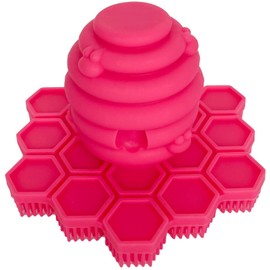 Big Bee, Little Bee - Kids Original ScrubBEE, 100% Silicone Childrens Bath Scrubber, Promotes Effective Independent Hand & Body Washing, As Seen on Shark Tank (Hibiscus)