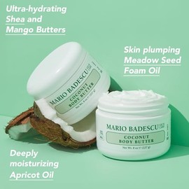 Mario Badescu Manteca corporal de coco para todo tipo de piel | Hidratante corporal para una piel suave y radiante |Formulado con manteca de karité| 227 gr