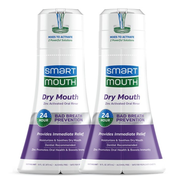 SmartMouth SmartMouth Activated Dry Mouth Mouthwash, Dry Mouth and Bad