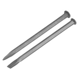 uxcell Masonry Chisel for Rock 11.8" Flat+Pointed Carving Head Sand Blasting Medium Carbon Steel for Carving Stone Breaking Concrete 1Set