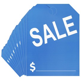 Moorovgi 50 Packs Car Sale Tags Mirror Hang Tags,Car Dealership for Sale,8.5 x 11.5 Inches Sale Price Car Mirror Hang Tags (Blue)
