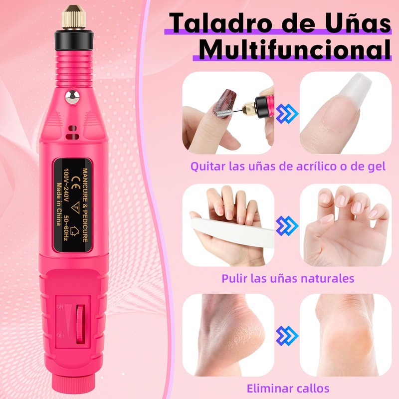 Drill para Uñas Profesional,Lostrain Lima de Uñas Eléctrica con 18