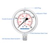 MEASUREMAN Fully Stainless Steel Hydraulic Glycerin Filled Pressure Gauge, 2-1/2"