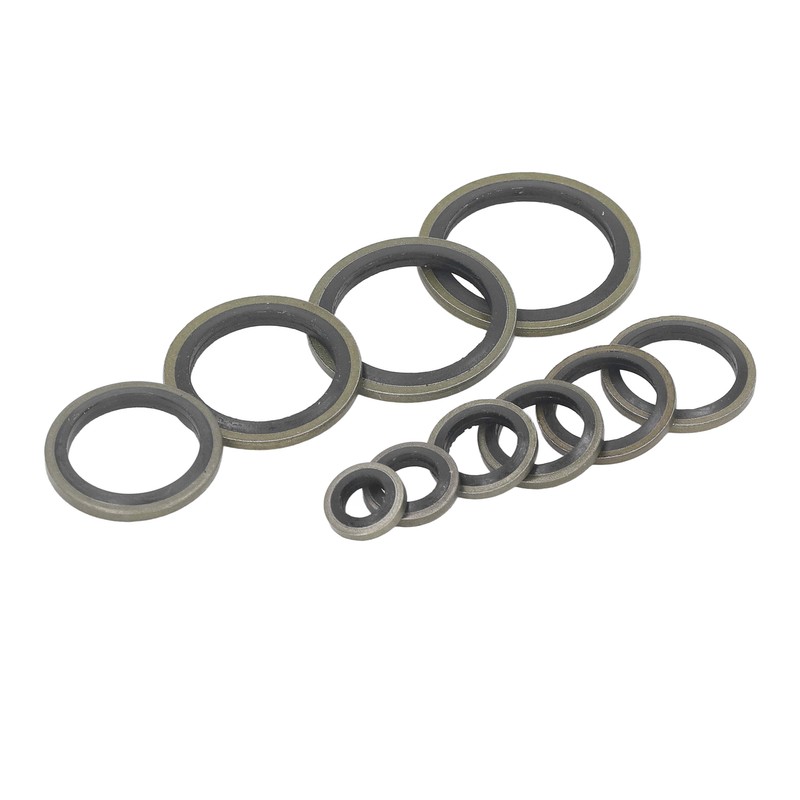 170PCS Set Drain Plug Gasket 10 Sizes Rubber and Metal