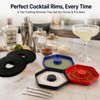 Margarita Salt Rimmer Set, 3-Tier Separated Cocktail Glass Rimmer with