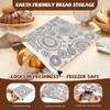 2 Pack Reusable Beeswax Bread Bags Large Capacity Linen Sourdough